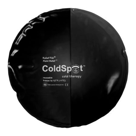 Fabrication Enterprises Relief Pak Heavy-Duty Black Urethane Reusable Cold Pack, Circular 10" Diameter, 12/PK 11-1257-12